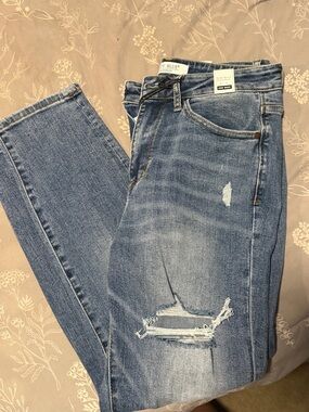 Judy Blue Light Blue Distressed Skinny Jeans